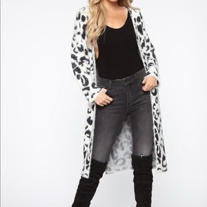 Brand NEW Long leopard cardigan
